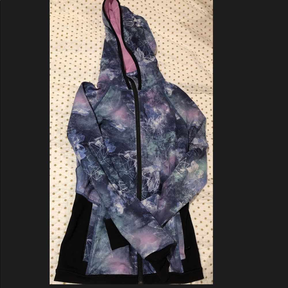 Ivivva girls jacket - size 12 - blue, white, black